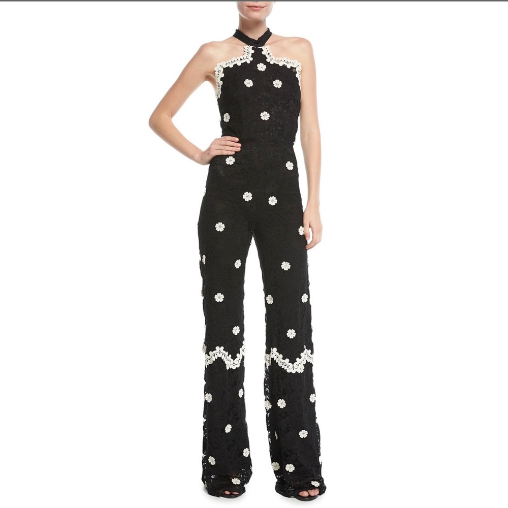 Alexis Kayla halter wide leg lace retro jumpsuit - Picture 2 of 7